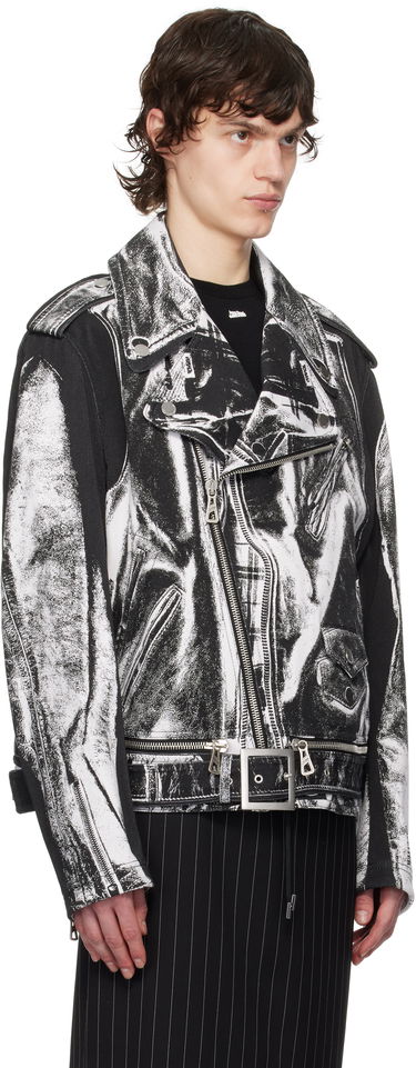 Jakke Jean Paul Gaultier Jean Paul Gaultier Trompe-L’Œil Perfecto Denim Jacket Hvid | 25/33-F-BL055I-C569-0001, 4