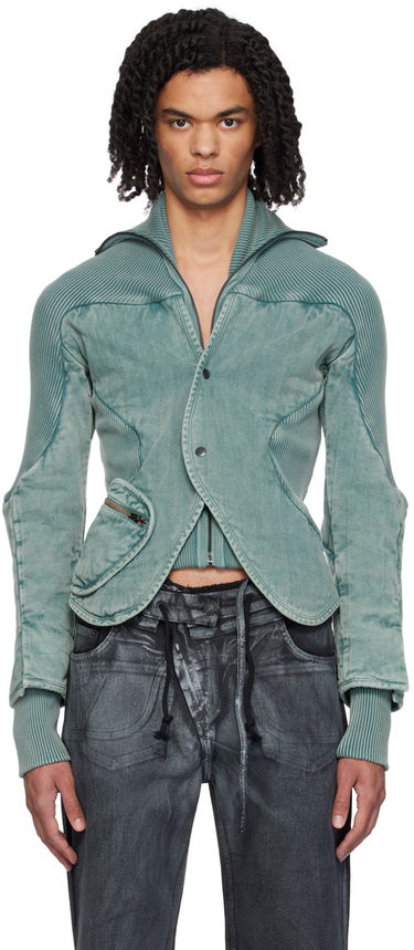 Jakke Ottolinger Ottolinger Silhouette Denim Jacket Grøn | 2100301, 0
