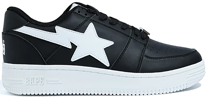 Sneakers og sko BAPE Bape Sta Low M1 "Black White" Sort | 001FWG201010X-BLK