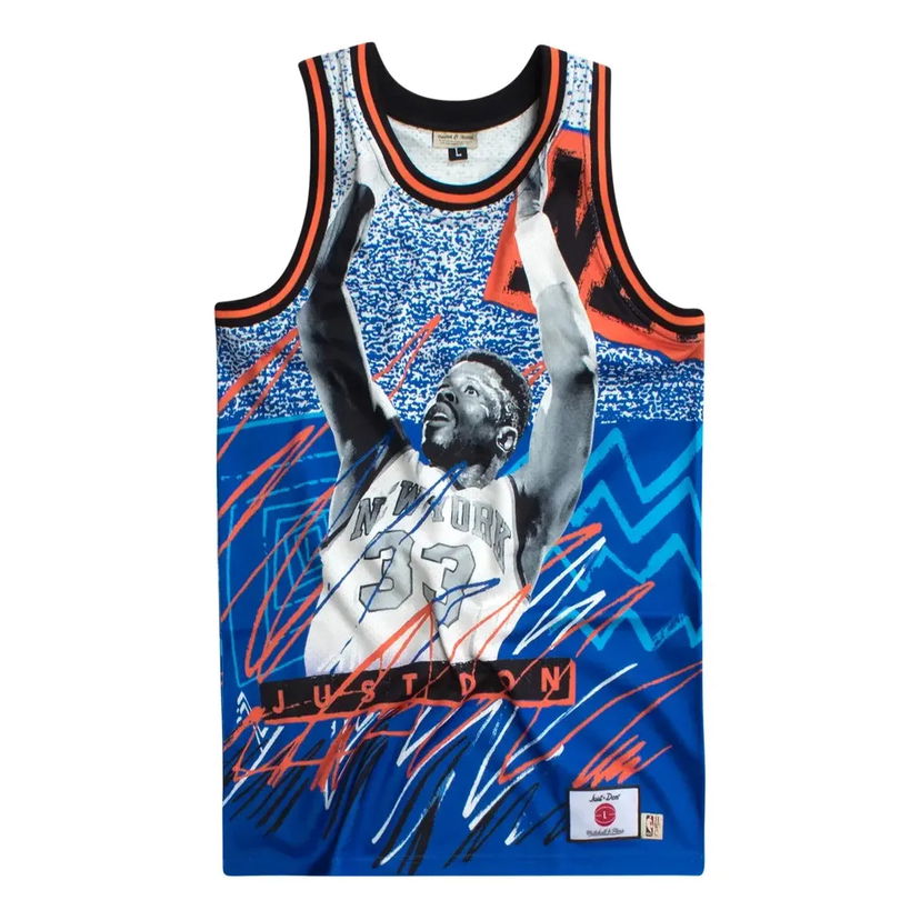 Tanktop Mitchell & Ness Mitchell & Ness x JUST DONNY New York Knicks Basketball Jersey Blå | DJY1PTRY-NYKNG180453PEW