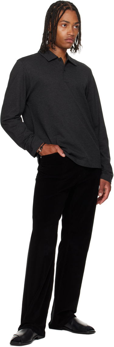 Polo skjorte FERRAGAMO Ferragamo Long Sleeve Polo Grå | 786358, 3