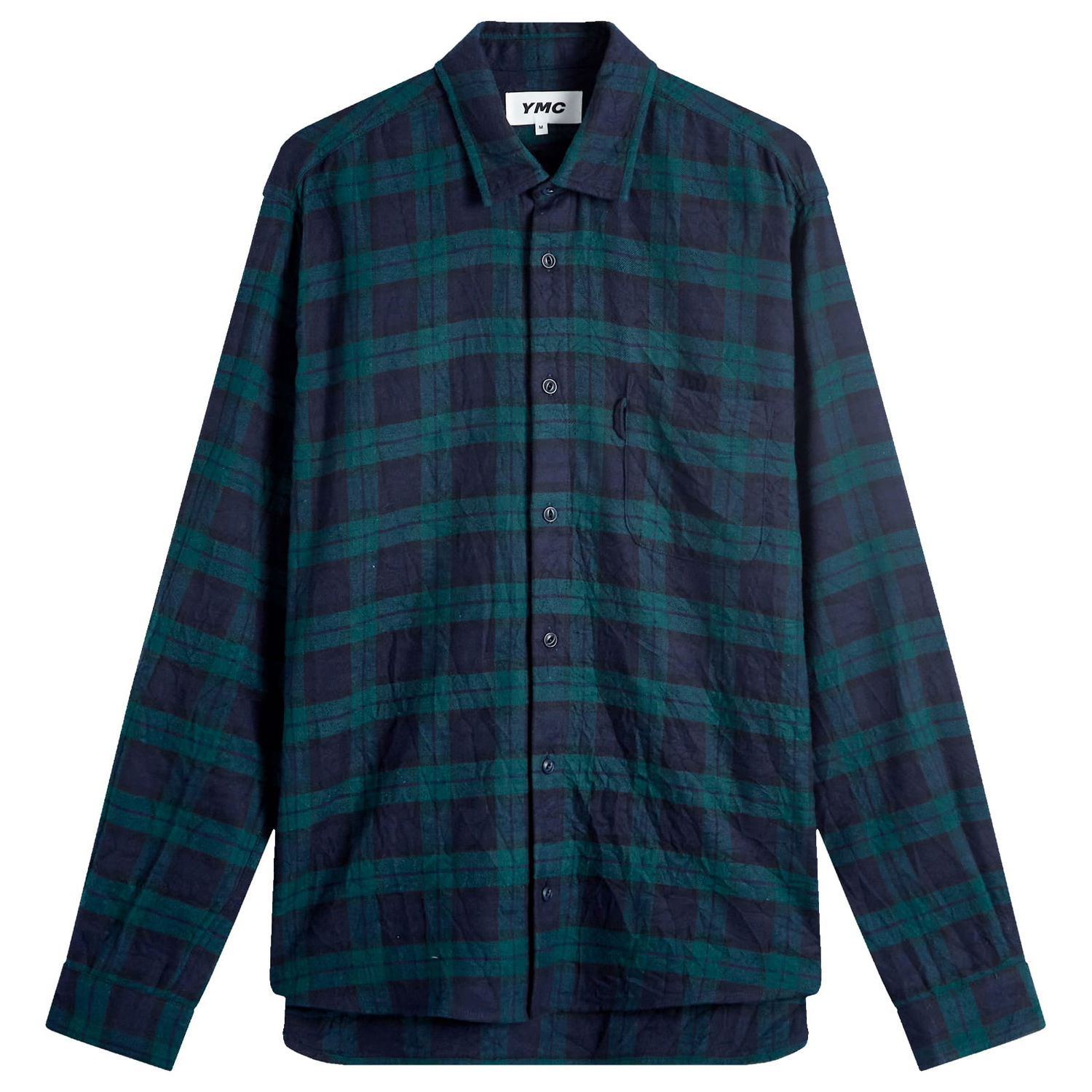 Skjorte YMC Curtis Check Shirt Grøn | P2XMI-40, 0
