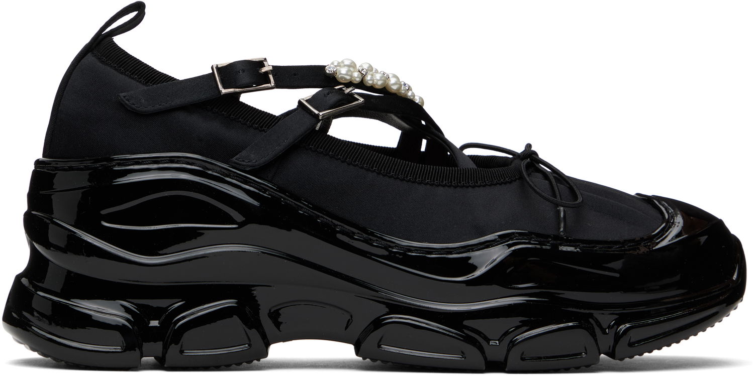 Kjole Simone Rocha Simone Rocha Beaded Tracker Ballerinas Sort | HT19B 0755, 0