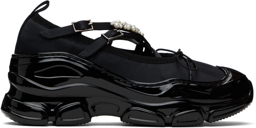 Kjole Simone Rocha Simone Rocha Beaded Tracker Ballerinas Sort | HT19B 0755