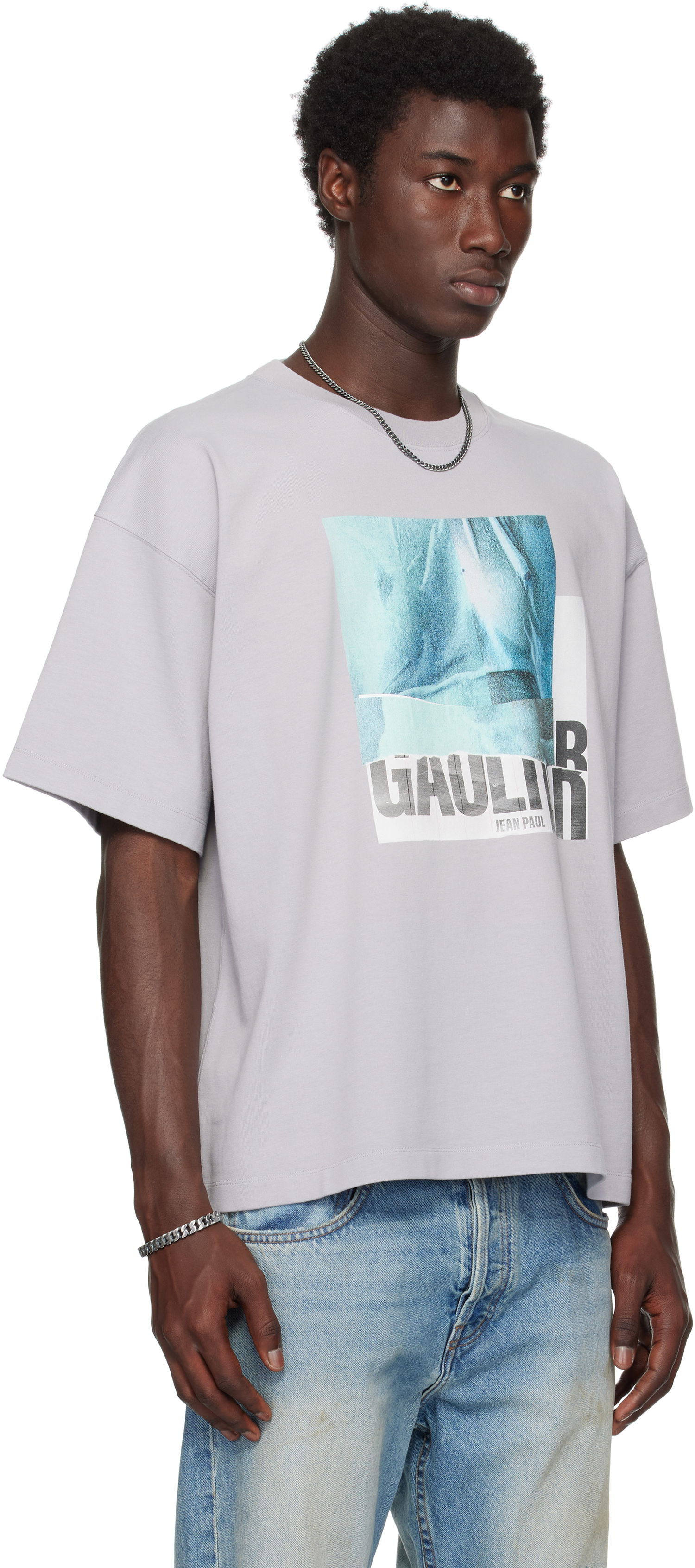 T-shirt Jean Paul Gaultier Jean Paul Gaultier Printed Oversized T-Shirt Grå | 25/03-W-TO293-J001-135557, 1