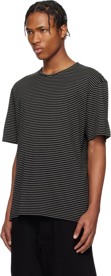 T-shirt LEMAIRE LEMAIRE Striped Short Sleeve T-Shirt Sort | TO1385 LJ1033, 3