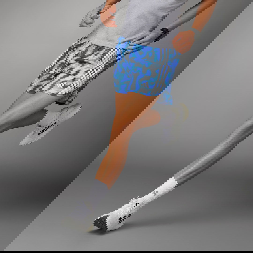 Shorts adidas Performance Own the Run 3-Stripes Allover Print Blå | IQ3820, 0