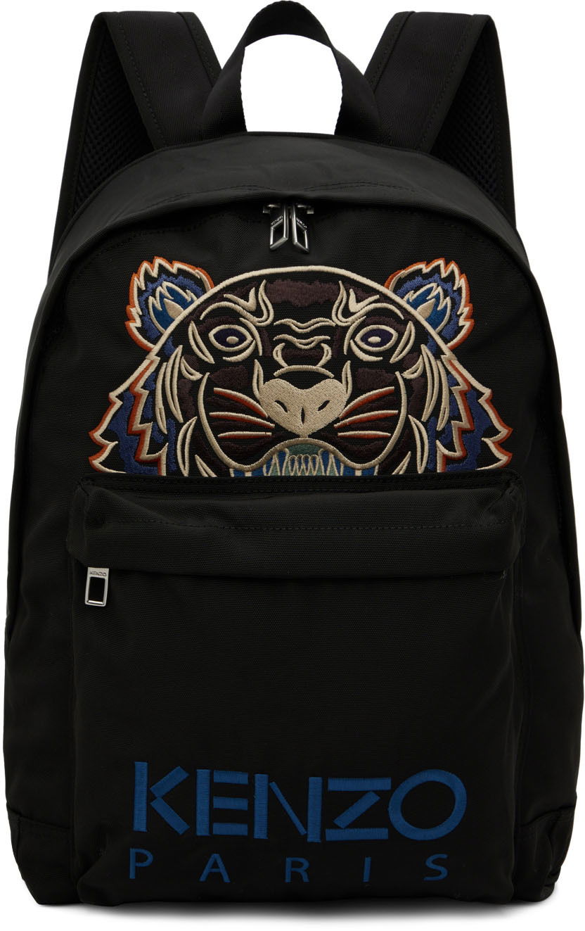 Rygsæk KENZO Canvas Kampus Tiger Backpack Sort | FA65SF300F20, 0