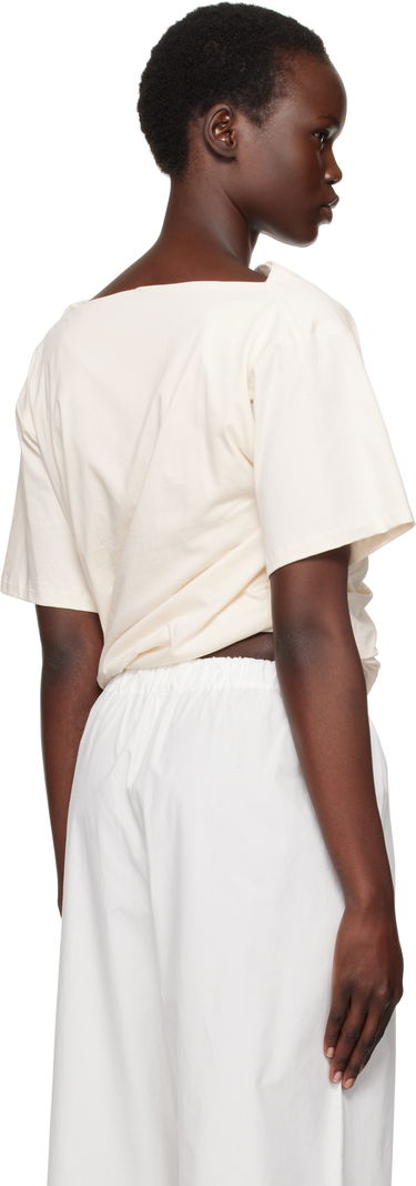 T-shirt Baserange Baserange Turn Twist Front T-Shirt Beige | TOTUS-RC-SP25, 2