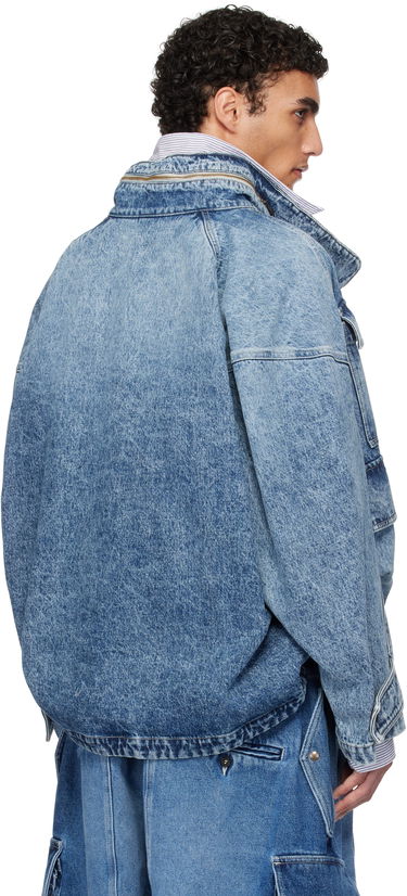 Jakke HED MAYNER Hed Mayner Flap Pocket Denim Jacket Blå | HMMA67024A-HA190, 2