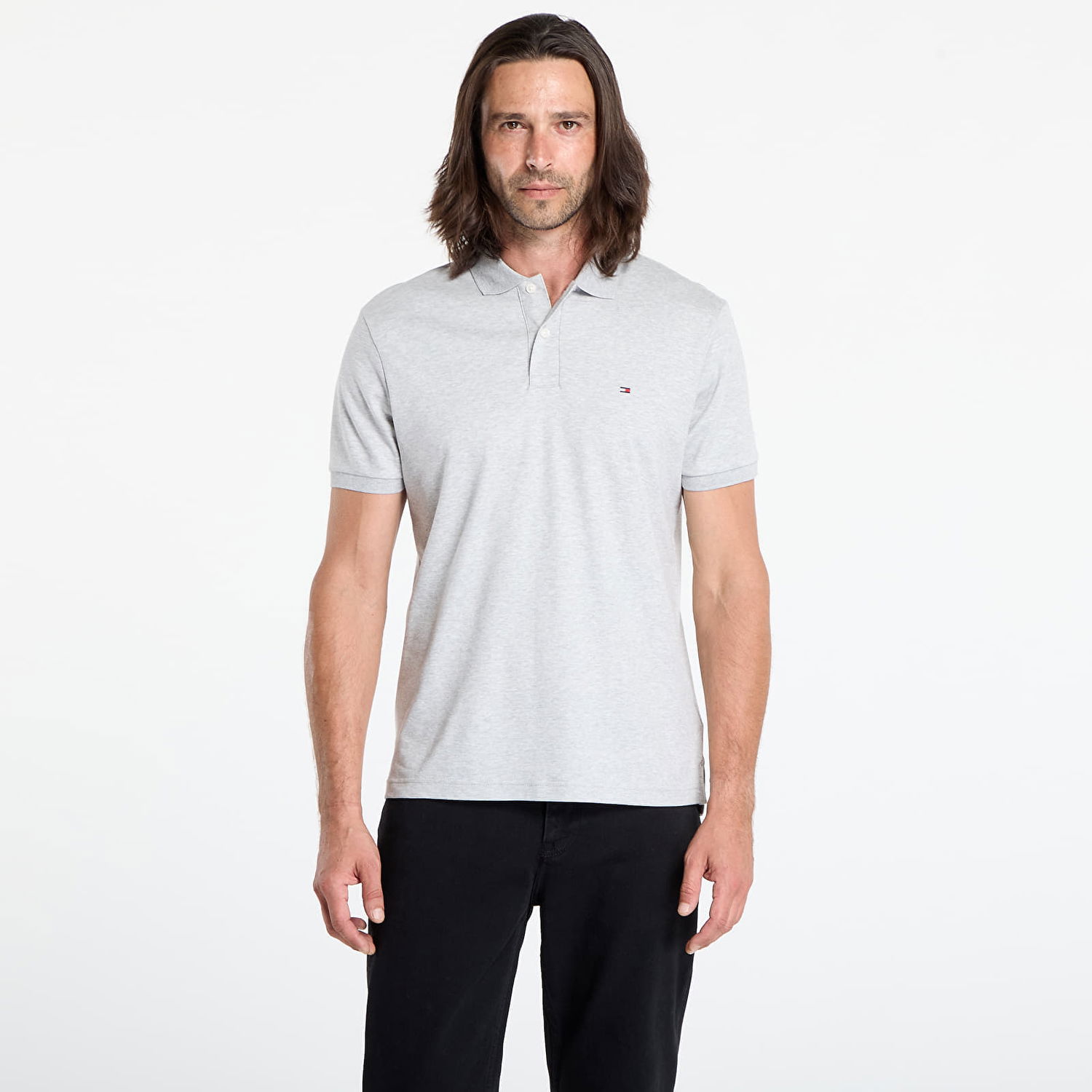 Polo skjorte Tommy Hilfiger Tommy Hilfiger Liquid Cotton Polo Grå | MW0MW39994 P01, 0