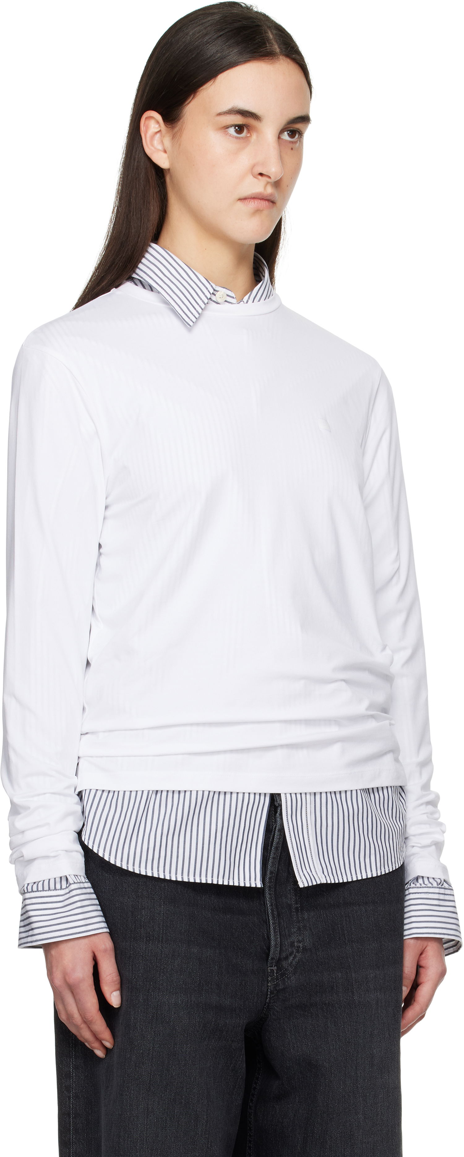 Sweater Acne Studios Acne Studios Long Sleeve T-Shirt Hvid | CL0311-, 1