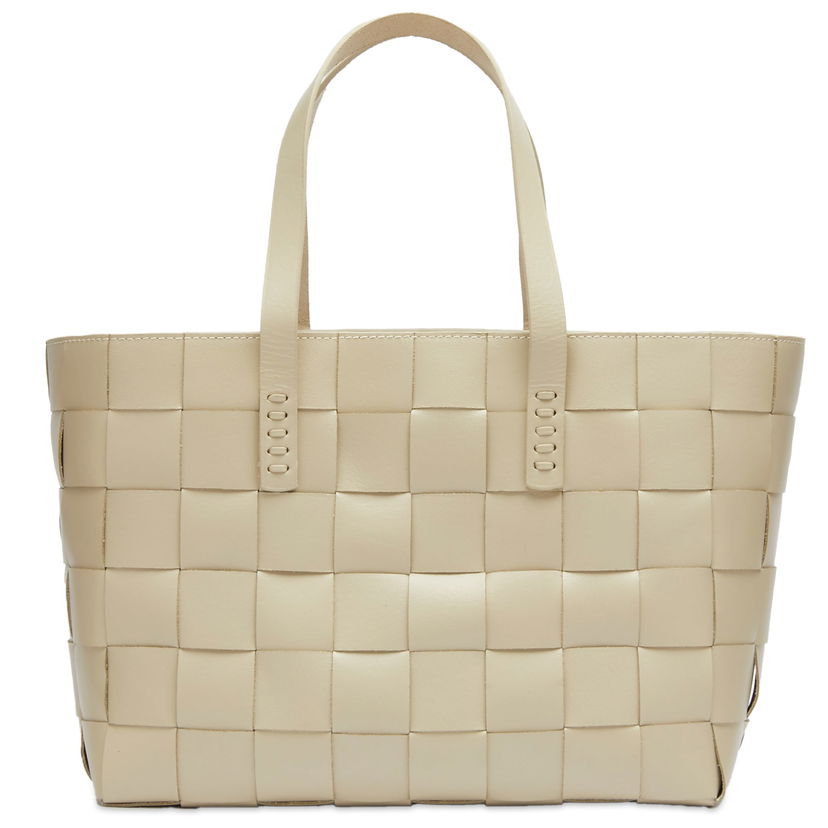 Mulepose Dragon Diffusion Woven Leather Tote Bag Beige | 8151-PEARL