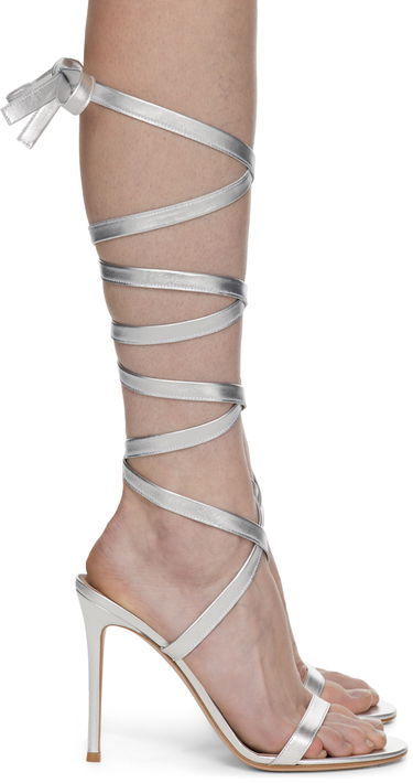 Tilbehør Gianvito Rossi Gianvito Rossi Exclusive Heeled Lace-Up Sandals Metalisk | G32325.15RIC.NPS, 0