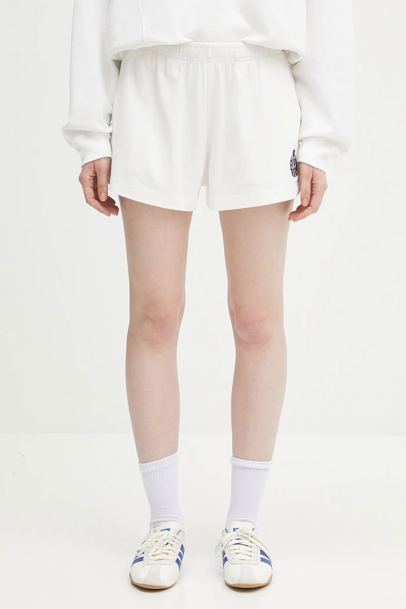 Shorts Sporty & Rich Sporty & Rich H&W Crest Embroidered Disco High Waist Shorts Hvid | SH037620241WH01