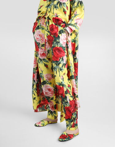 Bukser Dolce & Gabbana Dolce & Gabbana Silk Twill Bouquet Print Pants Gul | FTC11TIS1XHHG5JD, 3