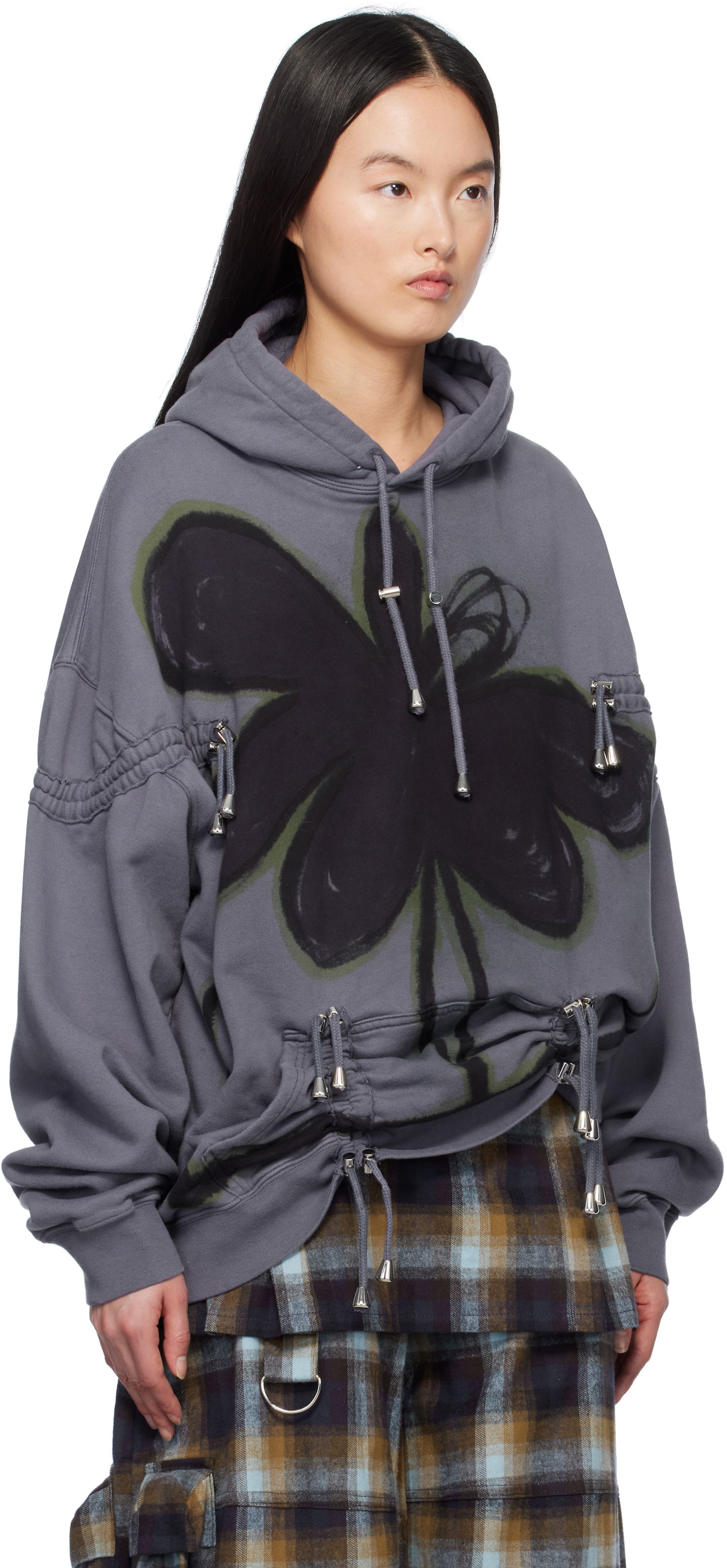 Sweatshirt Collina Strada Collina Strada Burst Hoodie with Drawstrings Grå | XX8012, 1