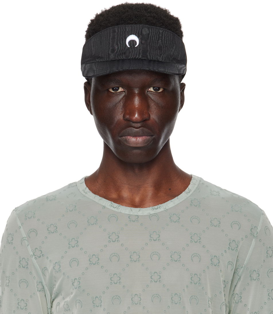 Kasket Marine Serre Embroidered Visor Cap Sort | UHG037 CWOV0030, 0