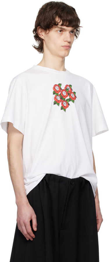 T-shirt Simone Rocha Simone Rocha Cluster Rose Logo Print T-Shirt Sort | 5195P36P37-M 0569, 4