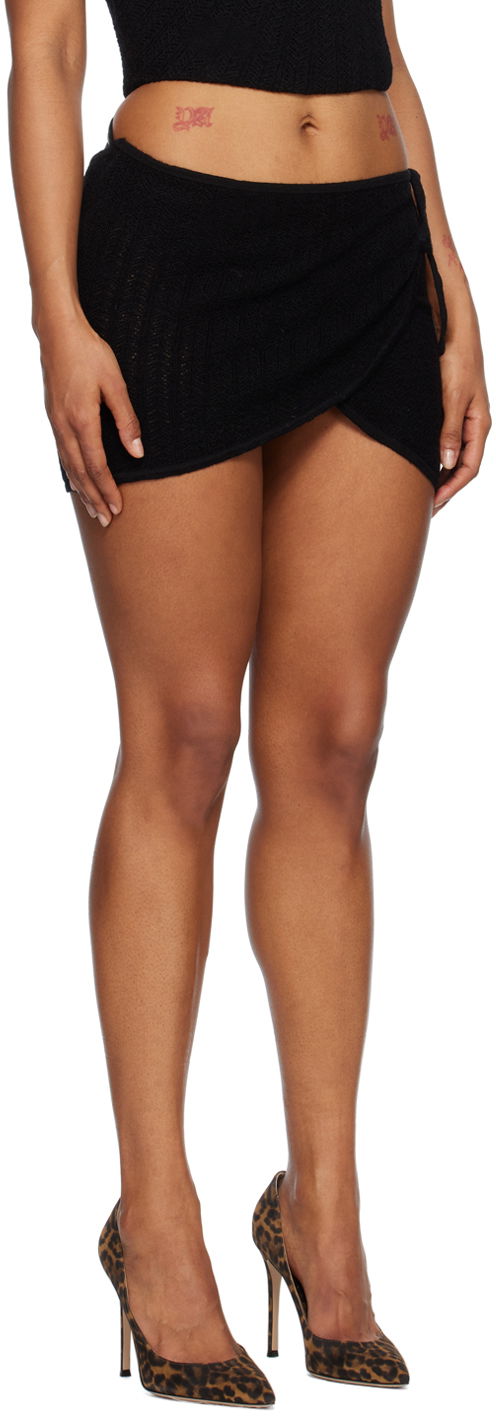 Nederdel Miaou Miaou Cleo Wrap Miniskirt Sort | 4026CRWBLK, 1