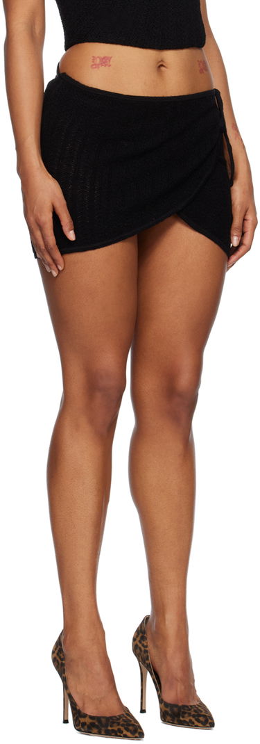 Nederdel Miaou Miaou Cleo Wrap Miniskirt Sort | 4026CRWBLK, 1