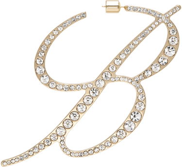 Øreringe Blumarine Crystal-Embellished "B" Monogram Single Earring Metalisk | P444W062A, 0