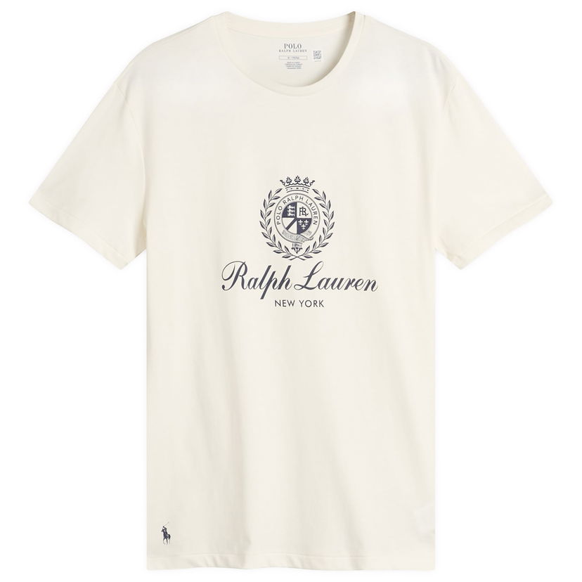 T-shirt Polo by Ralph Lauren Ralph Lauren Crest Logo T-Shirt, Size Large Beige | 710978032-WHT