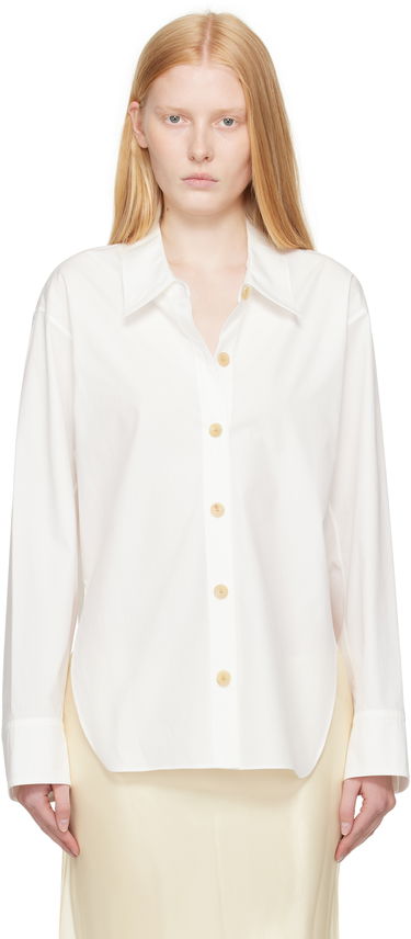 Skjorte Khaite Khaite Herschel Button-Down Shirt Hvid | 2379195, 0
