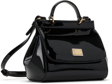 Håndtaske Dolce & Gabbana Dolce & Gabbana Mini Sicily Patent Leather Bag Sort | EB0003A106780999, 4