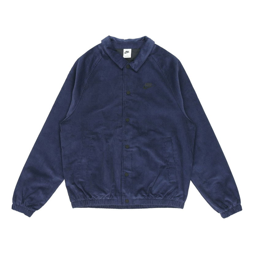 Bomberjakke Nike Nike Stack Logo Corduroy Jacket Mørkeblå | DO2323-410