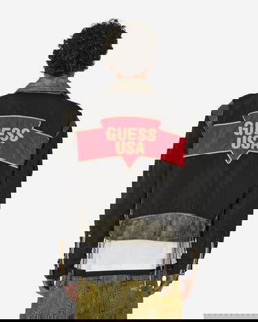 Jakke GUESS Nylon Moto Jacket Jet Black Sort | M4GN15WFA20 JBLK, 3