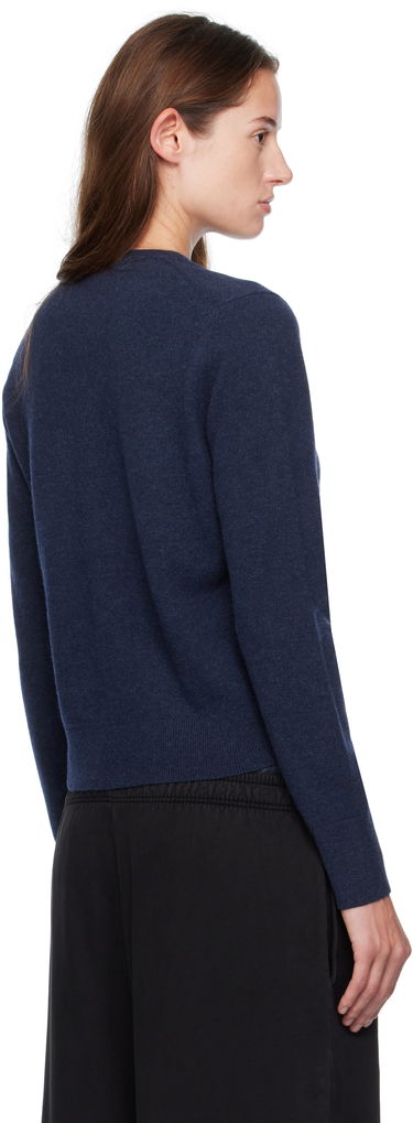 Sweater Acne Studios Fitted Yak Wool Cardigan Mørkeblå | A60634-, 2