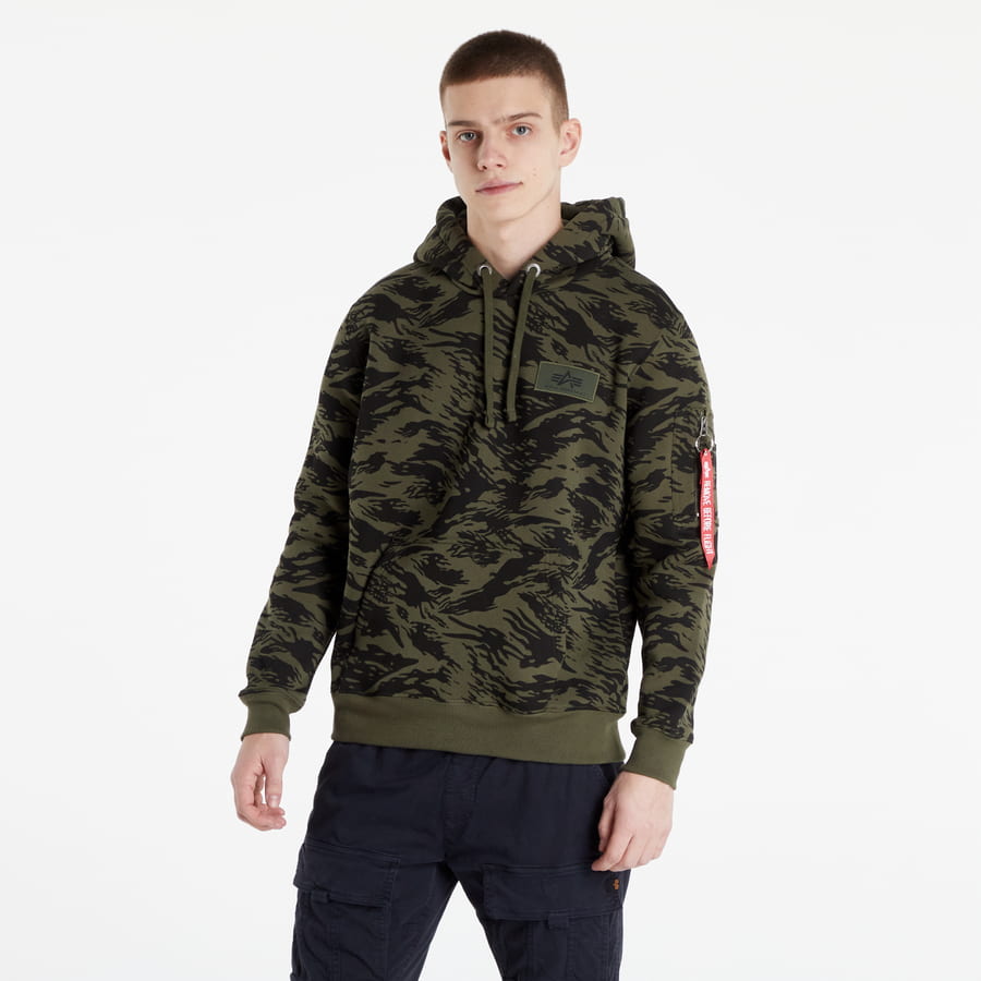 Sweatshirt Alpha Industries Back Print Hoody Grøn | 178318C-634, 0