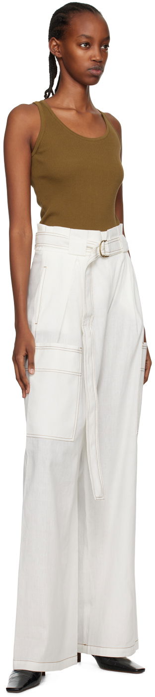Tanktop Max Mara Show Ribbed Tank Top Grøn | 2313610232600 MM12117, 4