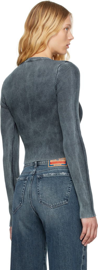 Sweater Diesel Diesel M-Anchor-A Ribbed Cropped Sweater Blå | A14810 0ANAH, 2