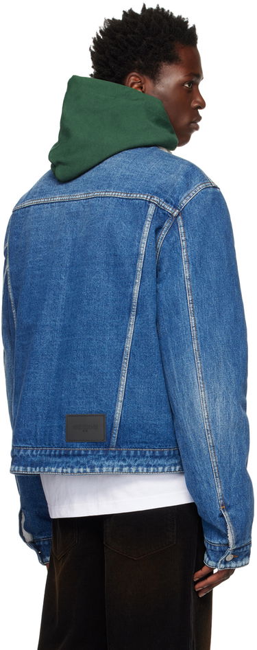 Jakke We11done We11done Regular-Fit Sherpa Denim Jacket Blå | WD-DJ3-22-362-U-BL, 2