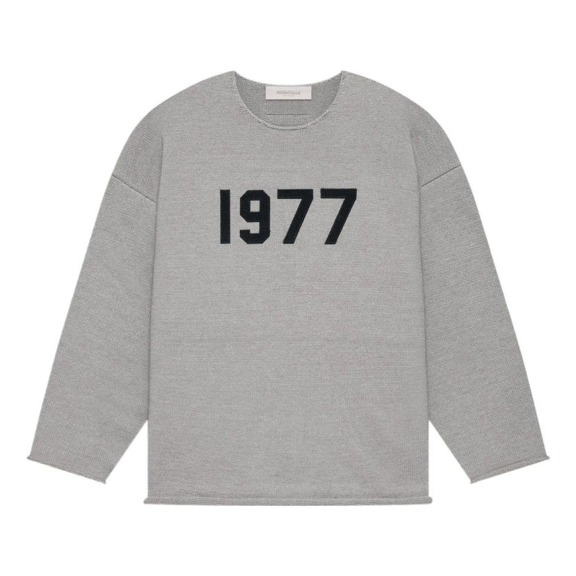 Sweater Fear of God Essentials 1977 Raw Edge Top Grå | FOG-SS22-086