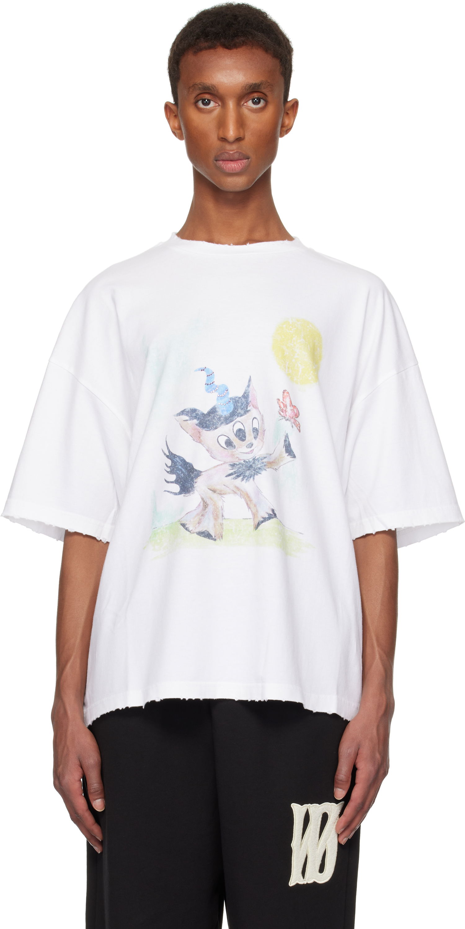 T-shirt We11done Monster Pony Graphic T-Shirt Hvid | WD-TT3-24-781-U-WH, 0