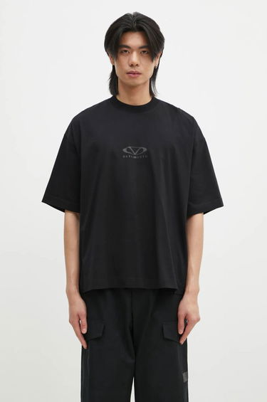 T-shirt VETEMENTS Oval Logo Cropped Boxy T-Shirt Sort | UA66TR600BB, 0