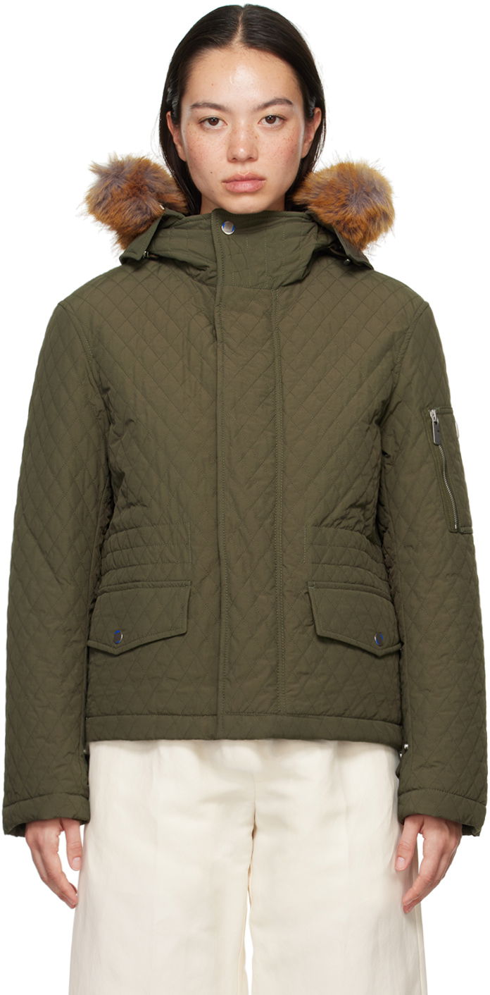 Jakke Burberry Quilted Jacket Grøn | 8091555