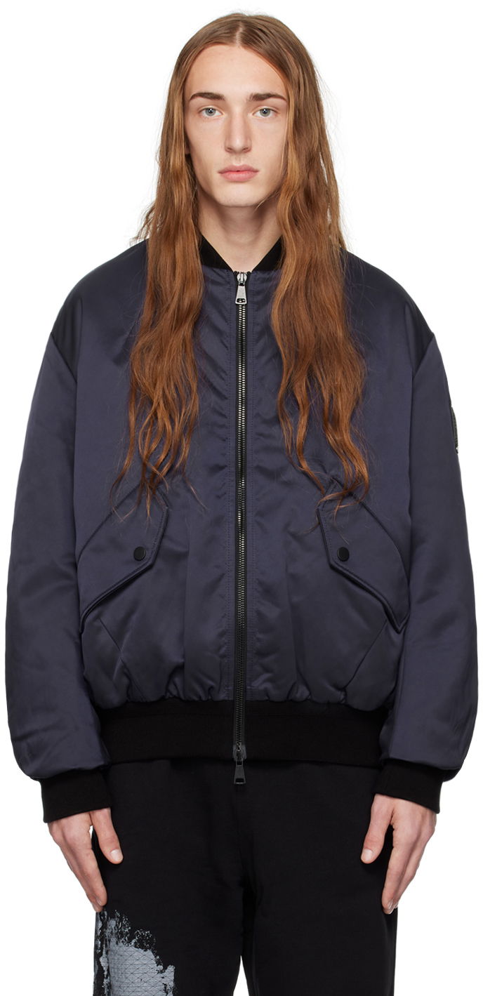Jakke A-COLD-WALL* Overdye Bomber Jacket Mørkeblå | ACWMO211, 0