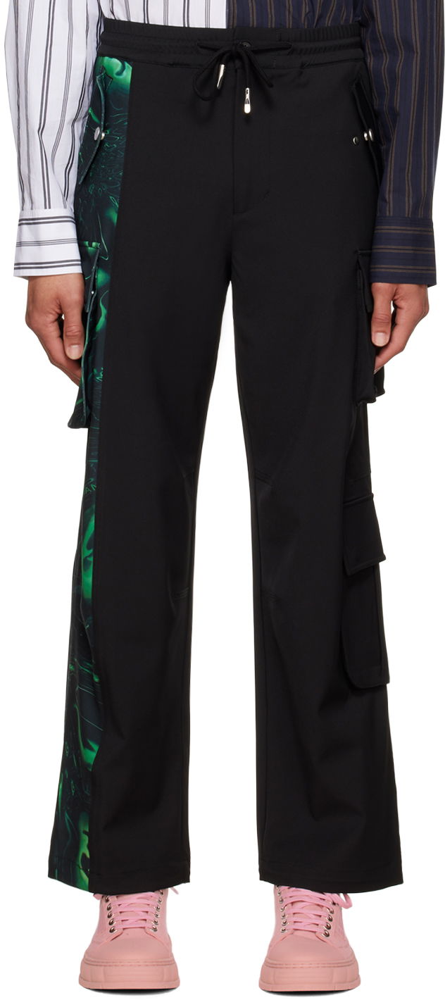 Cargo bukser Feng Chen Wang Feng Chen Wang Lacquerware Cargo Pants Sort | FMF14TR05