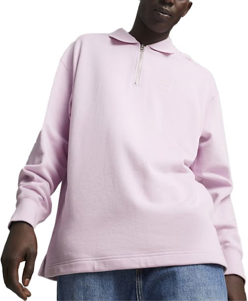 Sweatshirt Puma Better Classics Polo Crew Sweatshirt F60 Lyserød | 624251-60
