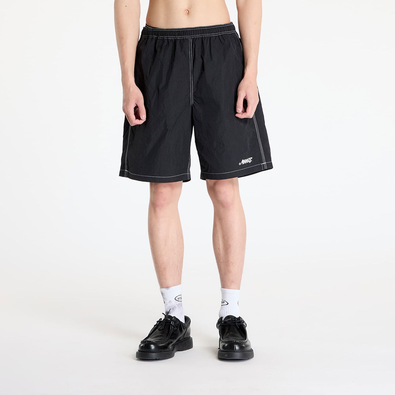 Shorts Awake NY Awake NY Classic Logo Swim Trunks Sort | AWK-SU25-SH003-BLK, 0