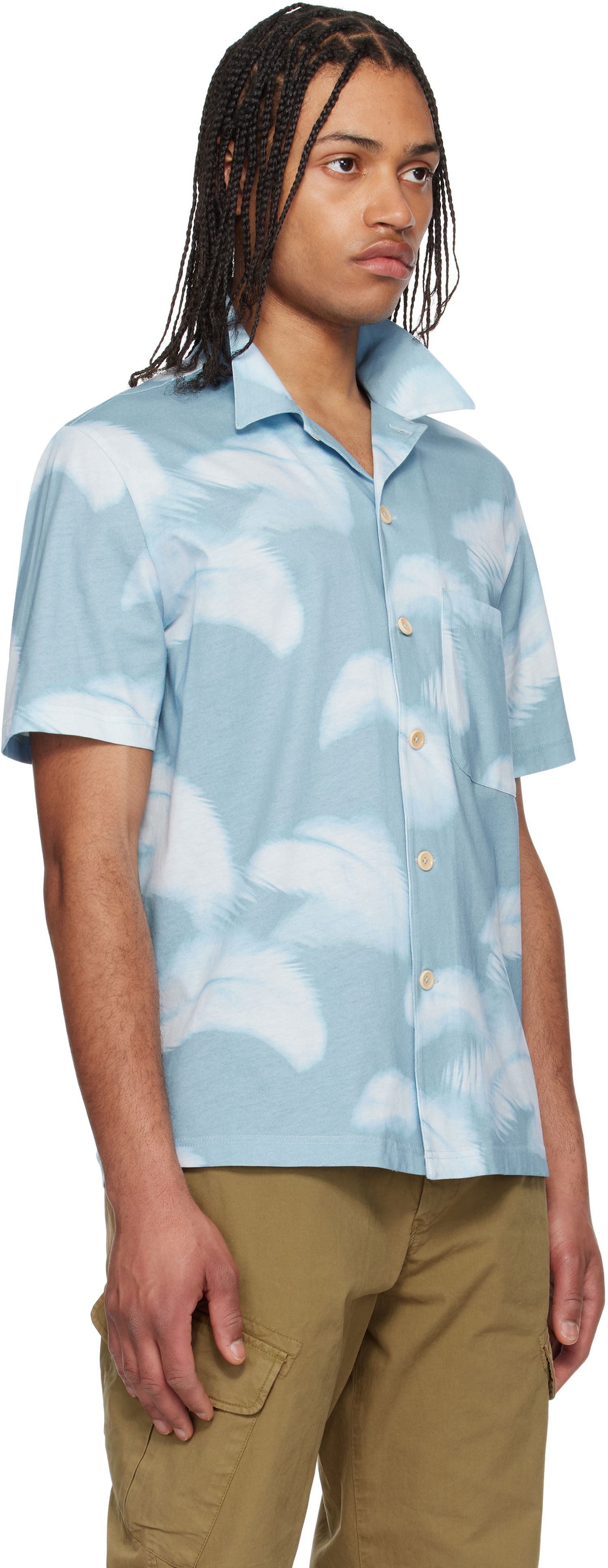 Skjorte Paul Smith PS Paul Smith Casual Short Sleeve Shirt Blå | M2R-236X-P22324-40, 1