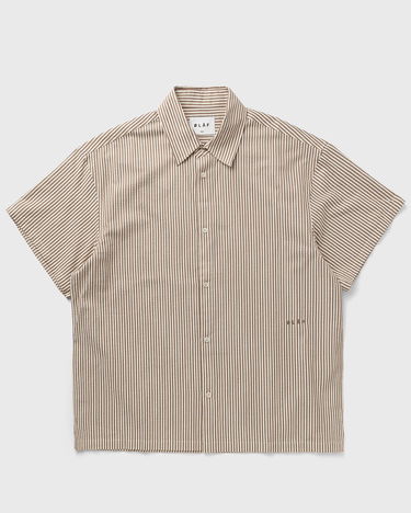 Skjorte ØLÅF Boxy Seersucker Stripe Short Sleeve Shirt Beige | M200303-CINNAMON, 0