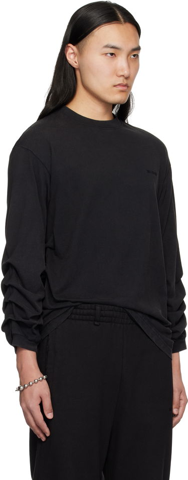 T-shirt We11done We11done Wrinkled Long Sleeve T-Shirt Sort | WD-TT0-25-775-U-BK, 4