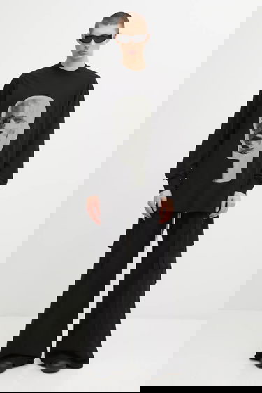 T-shirt Rick Owens Rick Owens DRKSHDW Jumbo Long Sleeve T-Shirt with Print Sort | DU02E7261.RNEP1, 4