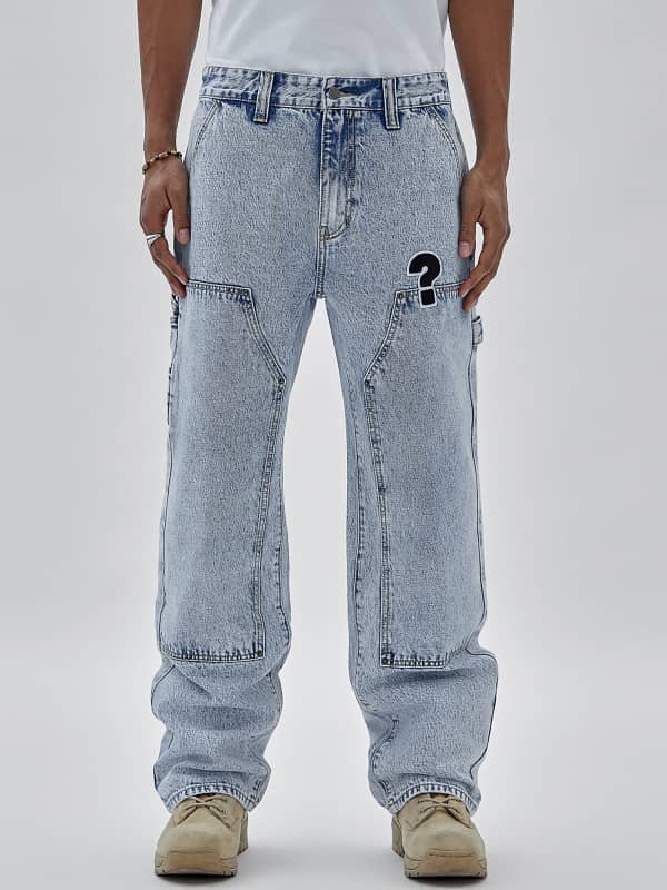 Jeans GUESS Originals High Rise Carpenter Denim Blå | M3BG43D4XY0, 0