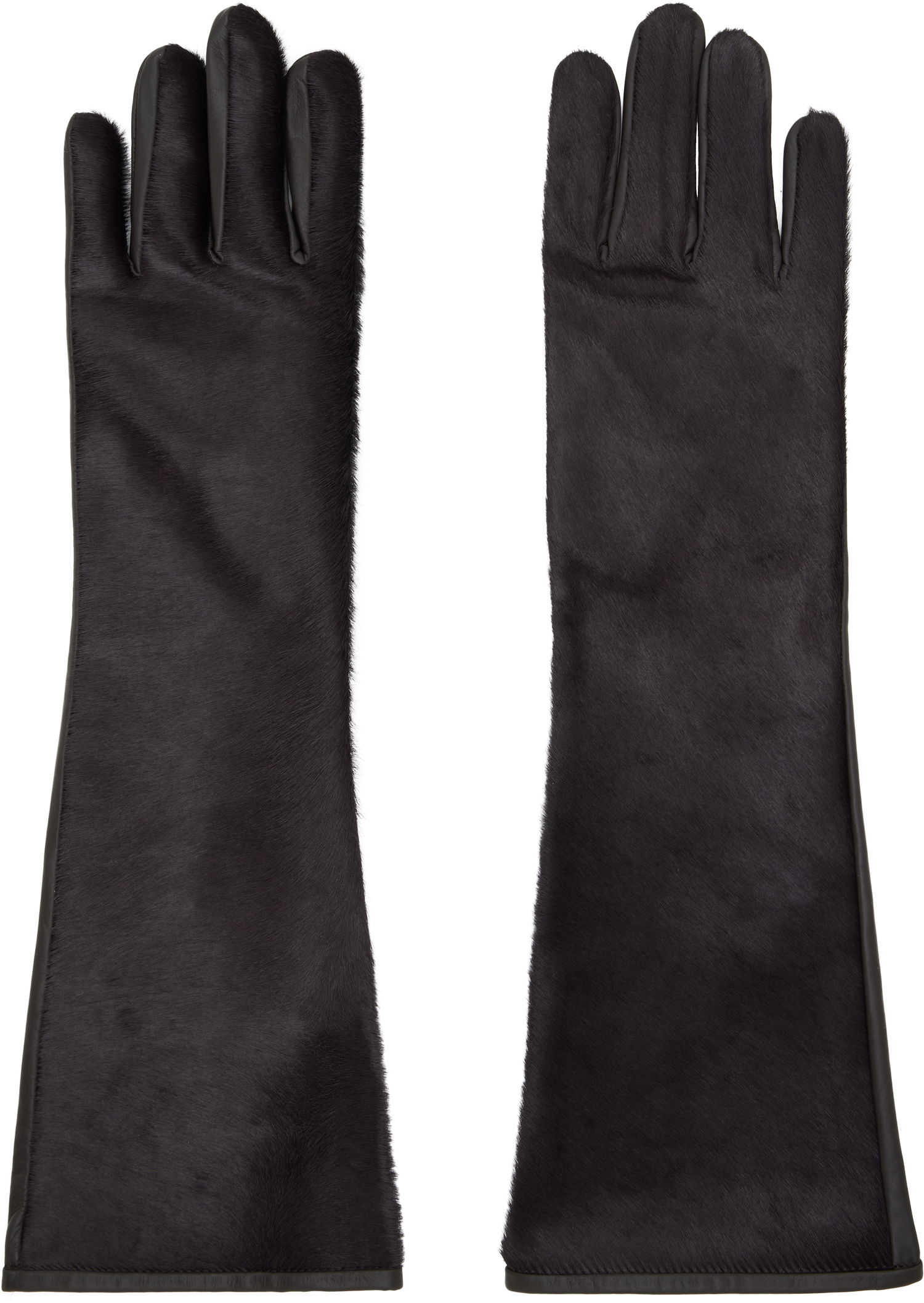 Handsker Loulou de Saison Loulou de Saison Edna Calfskin Gloves Sort | EDNA, 0